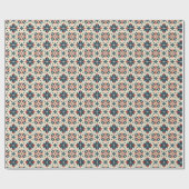 Bloemmotieven op Beige Cadeaupapier (Vlak)