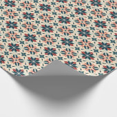 Bloemmotieven op Beige Cadeaupapier (Hoek)