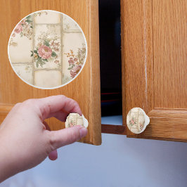 Bloemmotieven uit het verleden keramische knop