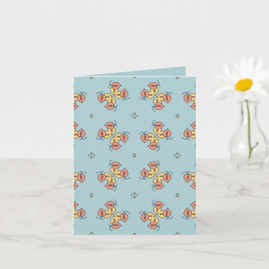 bloemmotivegroepering patroonontwerp kaart (Kleine Plant)