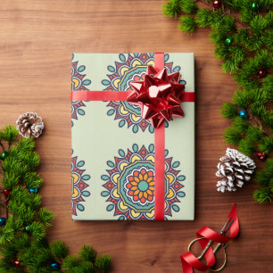 bloemmozaïek cadeaupapier