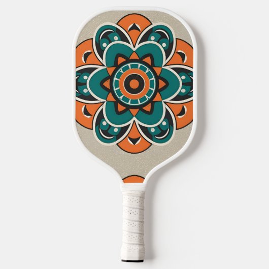 bloemmozaïek pickleball paddle (Achterkant)