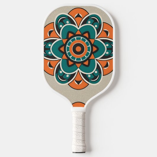 bloemmozaïek pickleball paddle (Voorkant)