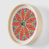 Bloemmozaïek wandklok (Hoek)