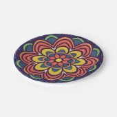 bloemmozaïeken papieren bordje (Gekanteld)