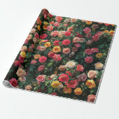 bloemmuur cadeaupapier (Uitgerold)