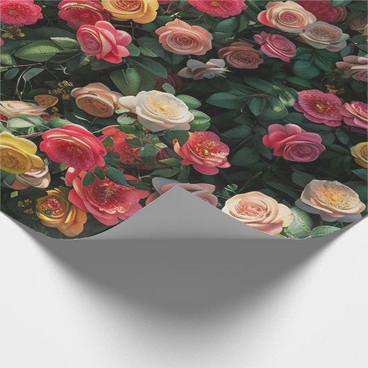 bloemmuur cadeaupapier (Hoek)