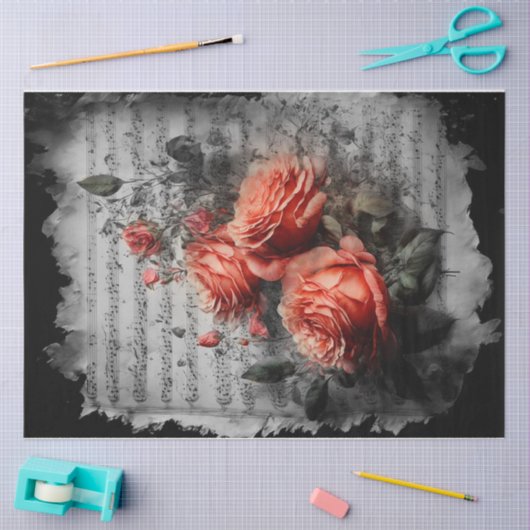 Bloemmuziekblad Tissuepapier (Craft)