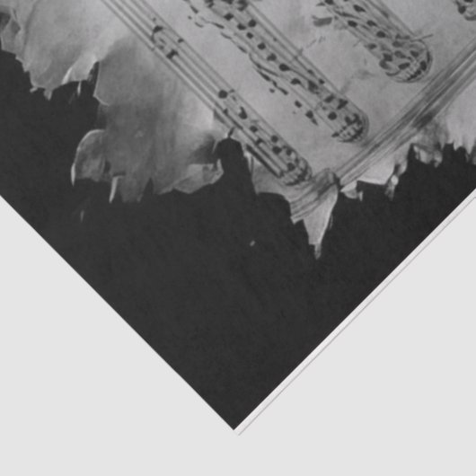 Bloemmuziekblad Tissuepapier (Detail)