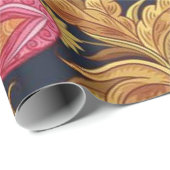  bloemnaadloos paisley patroon. cadeaupapier (Rol Hoek)