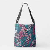  bloemnaadloze textuur. crossbody tas (Voorkant)