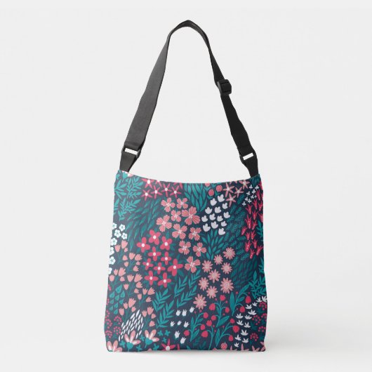  bloemnaadloze textuur. crossbody tas