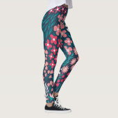 bloemnaadloze textuur. leggings (Rechts)