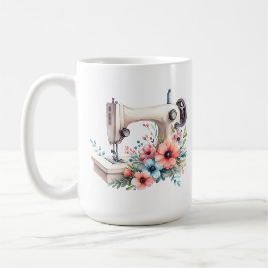 bloemnaaimachine monogram koffiemok (Links)