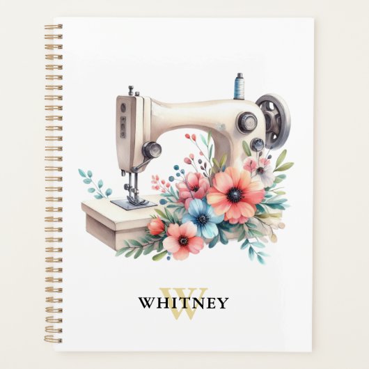  bloemnaaimachine monogram planner (Voorkant)