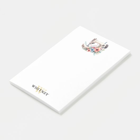  bloemnaaimachine monogram post-it® notes (Schuin)