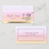 Bloemnaaimachine Stripes Ombre Visitekaartje (Voorkant / Achterkant)