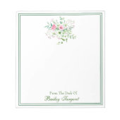 bloemnaam gepersonaliseerd notitieblok (Voorkant)