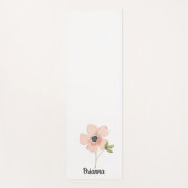 Bloemnaam in waterverf Blush Yogamat (Voorkant)