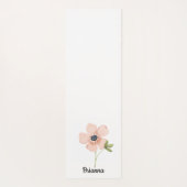 Bloemnaam in waterverf Blush Yogamat (Achterkant)