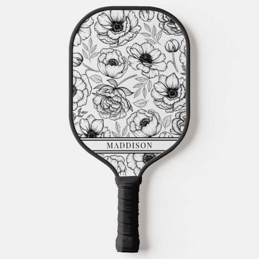  bloemnaam pickleball paddle (Achterkant)