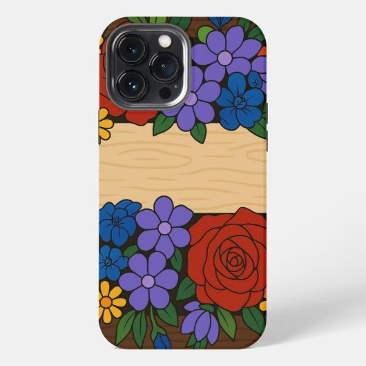 Bloemnaamlabel iPhone Hoesje (Achterkant)