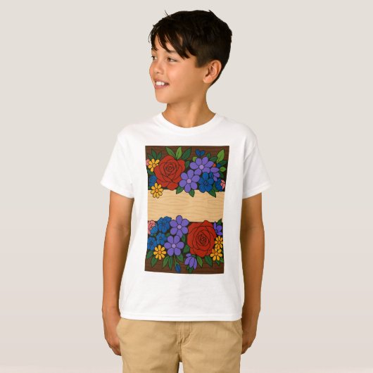 Bloemnaamlabel T-shirt (Voorkant volledig)