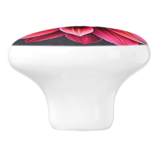 Bloemnoir Keramische Knop (Zijkant)