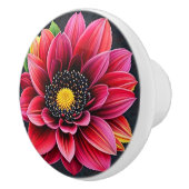 Bloemnoir Keramische Knop (Rechts)