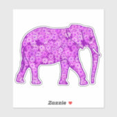 Bloemolifant, Amethyst Paars en Orchid Sticker (Vel)