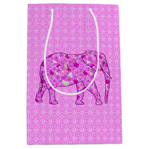 Bloemolifant, orchidee en magenta medium cadeauzakje