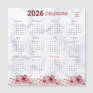 Bloemontwerp 2026 Paarse Bloem met Aangepast Logo