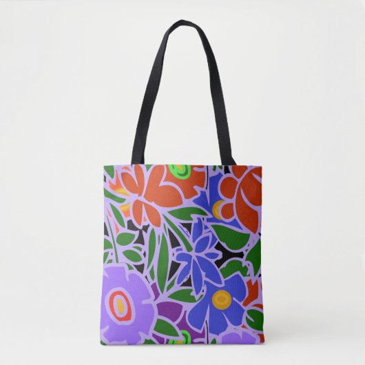 Bloemontwerp #5 tote bag (Voorkant)