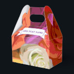 Bloemontwerp Aangepaste Naam Bedankdoosjes<br><div class="desc">Kleurrijk bloemontwerp. Aangepaste favorietdozen. Tekst bewerken om aan te passen. Feest decoratie idee.</div>