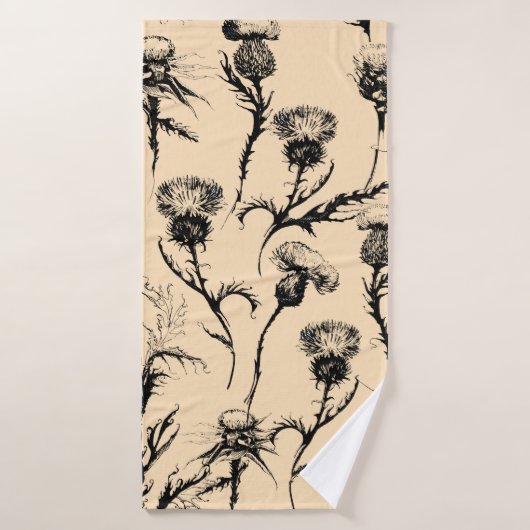bloemontwerp, decoratiekunst, grafisch decor, ba badhanddoek (Badhanddoek)
