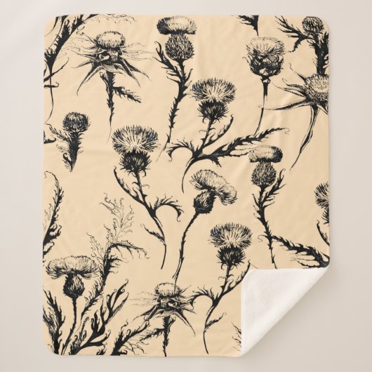 bloemontwerp, decoratiekunst, grafisch decor, ba sherpa deken (Voorkant)