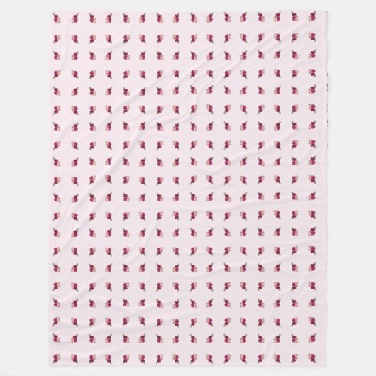 Bloemontwerp Fleece Deken (Voorkant)