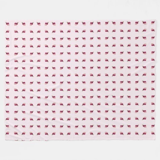 Bloemontwerp Fleece Deken (Voorkant (Horizontaal))