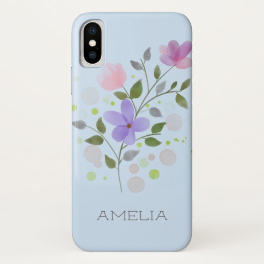  Bloemontwerp Gepersonaliseerde mobiele telefoonho Case-Mate iPhone Case (Achterkant)