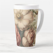  bloemontwerp groot latte mok (Rechterhoek)