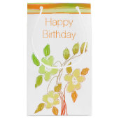 Bloemontwerp in aardtonen klein cadeauzakje (Achterkant)