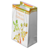 Bloemontwerp in aardtonen klein cadeauzakje (Achterkant Gekanteld)