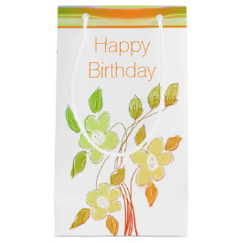 Bloemontwerp in aardtonen klein cadeauzakje