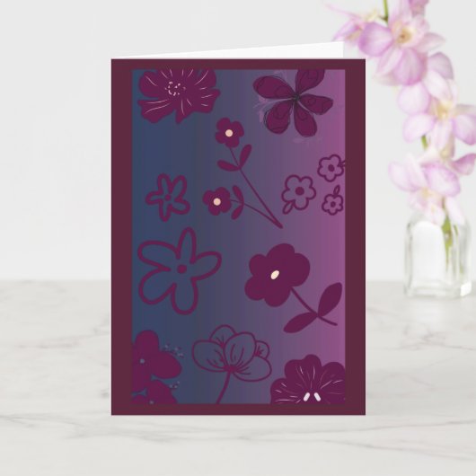 Bloemontwerp  kaart (Orchidee)