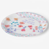 Bloemontwerp met kleurrijk papieren bordje (Gekanteld)