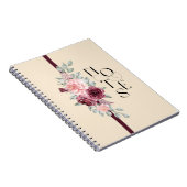 Bloemontwerp met lint in roze en zwart notitieboek (Rechterzijde)