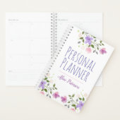 Bloemontwerp met naam van de eigenaar persoonlijk planner (Display)