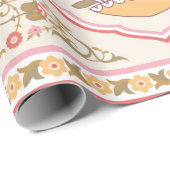 bloemontwerp met oosterse stijl cadeaupapier (Rol Hoek)