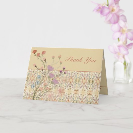 Bloemontwerp met patroon details kaart (Orchidee)