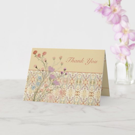 Bloemontwerp met patroondetails kaart (Orchidee)